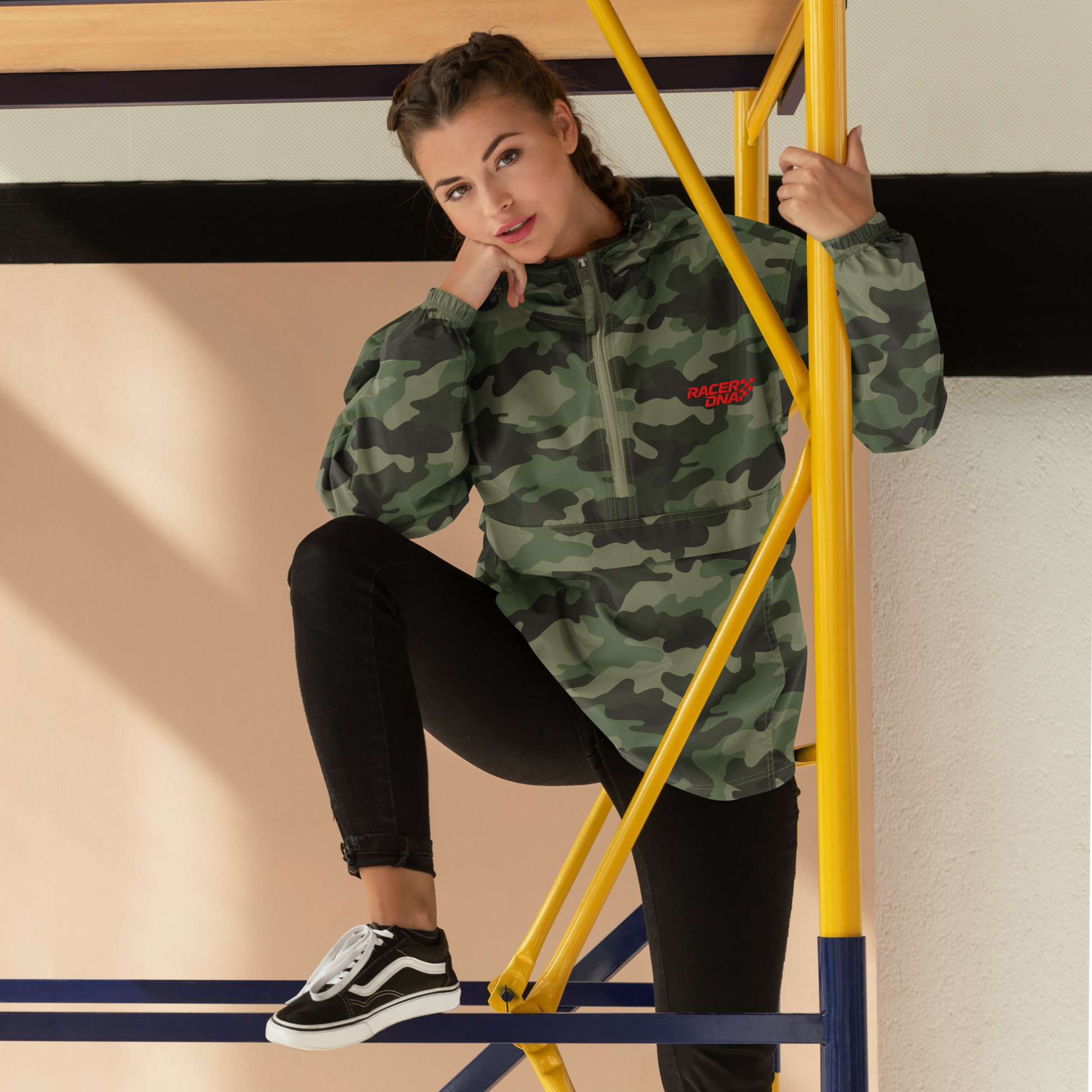RacerDNA™ x Champion Embroidered Packable Jacket