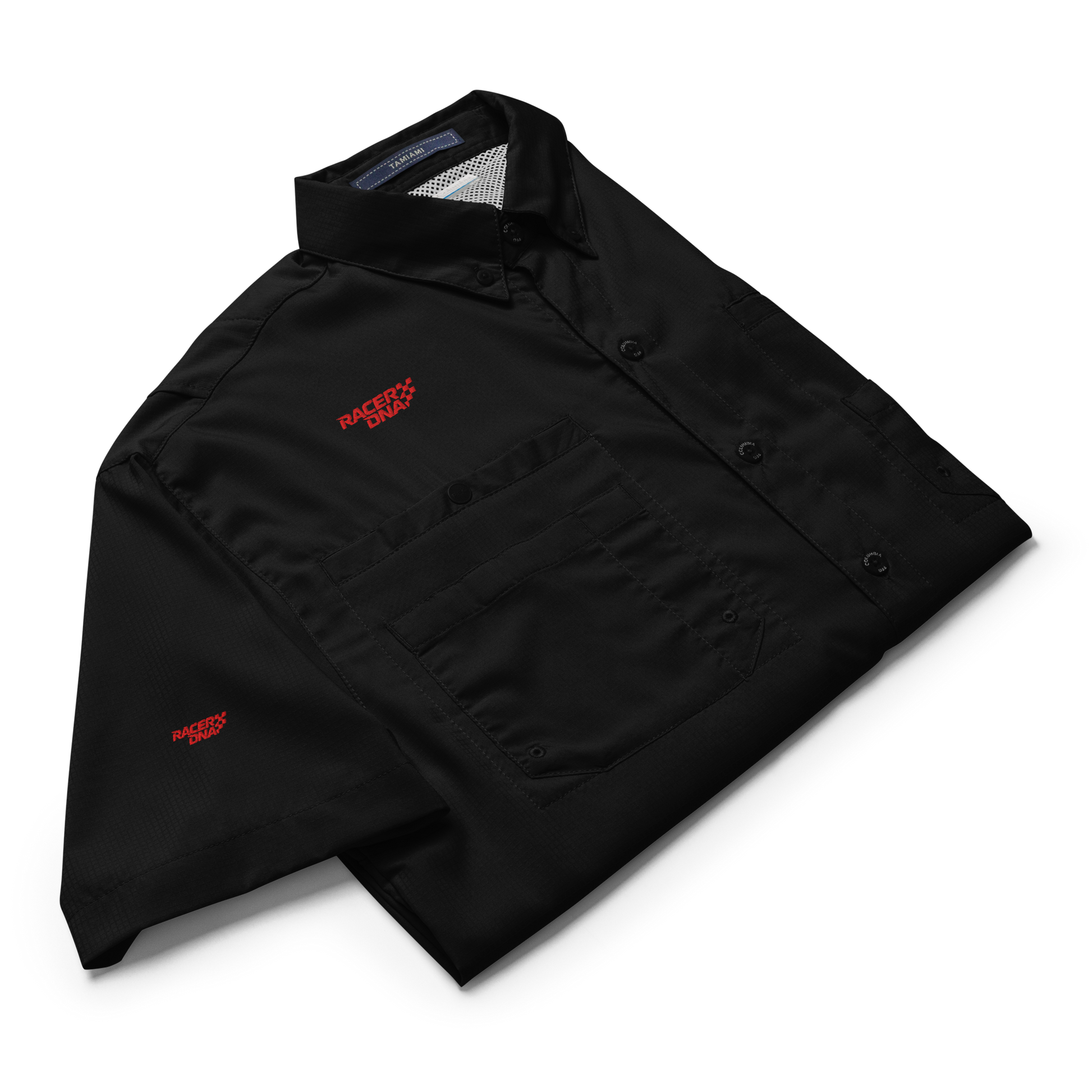 RacerDNA™ Columbia Short Sleeve Button-Up Shirt