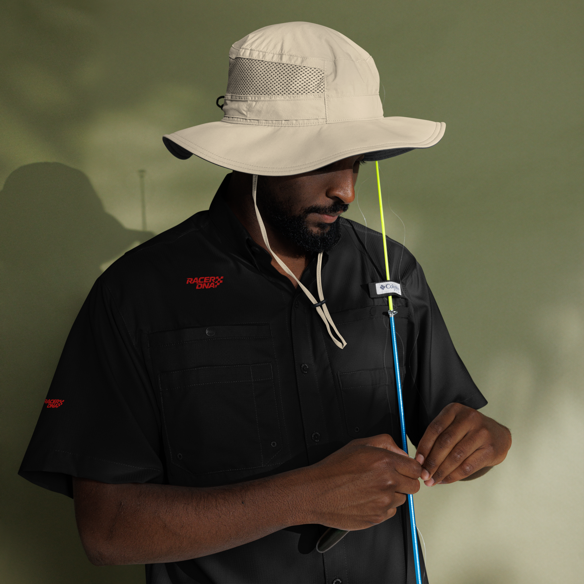 RacerDNA™ Columbia Short Sleeve Button-Up Shirt