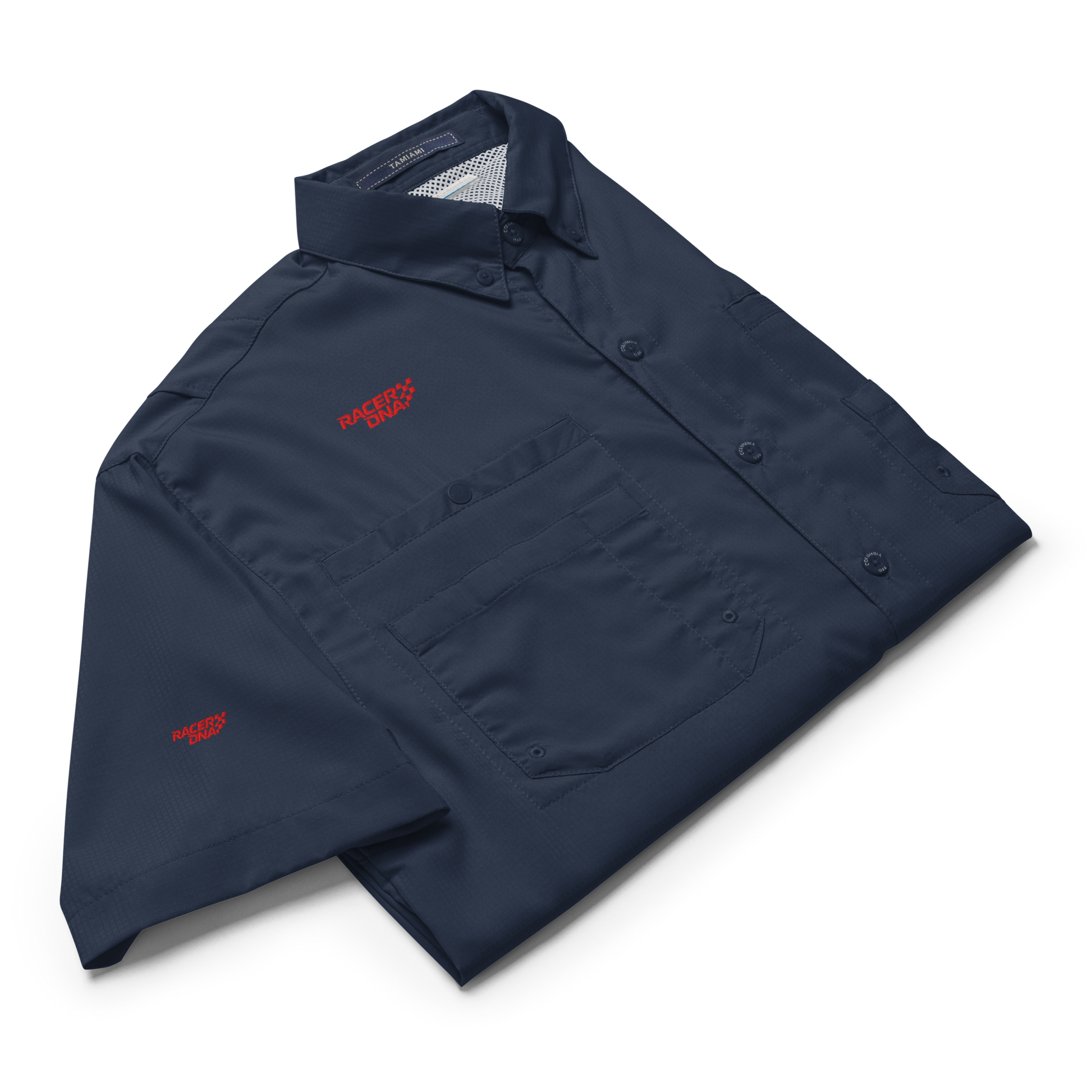 RacerDNA™ Columbia Short Sleeve Button-Up Shirt