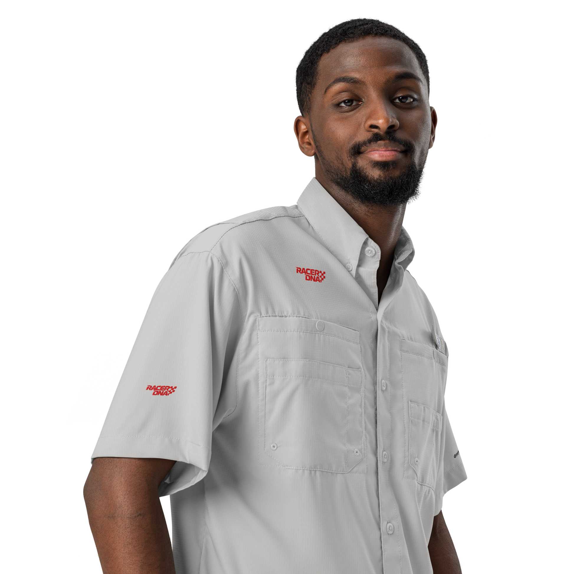 RacerDNA™ Columbia Short Sleeve Button-Up Shirt