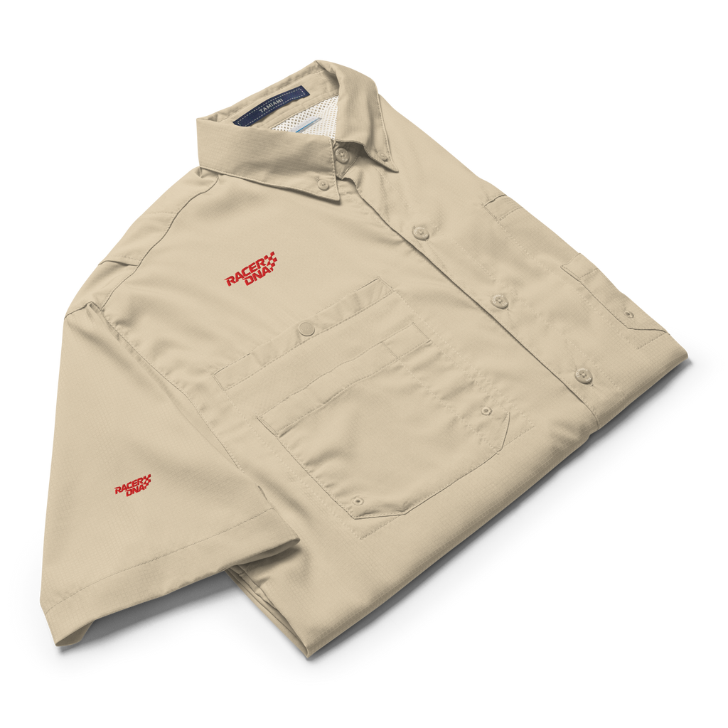 RacerDNA™ Columbia Short Sleeve Button-Up Shirt