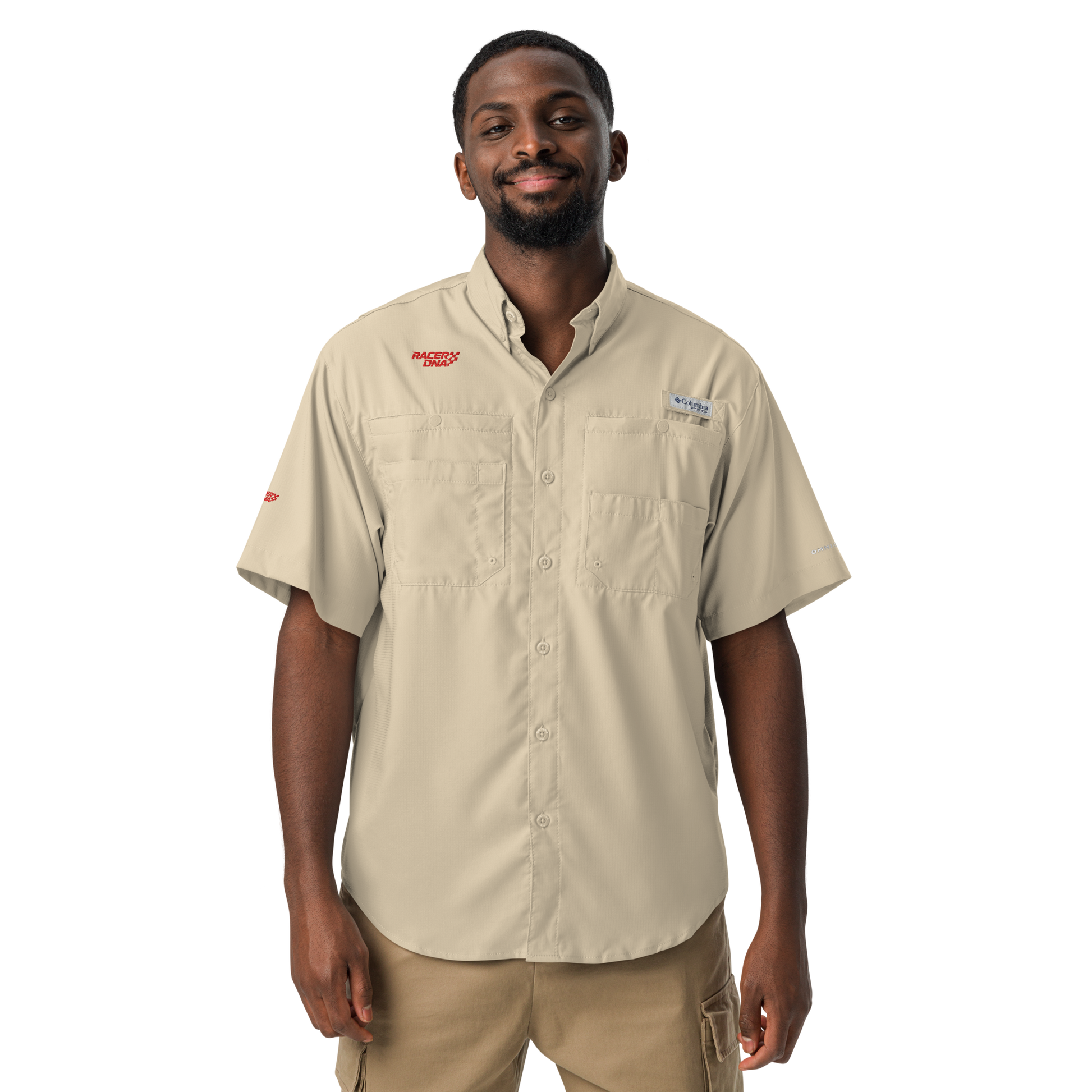 RacerDNA™ Columbia Short Sleeve Button-Up Shirt