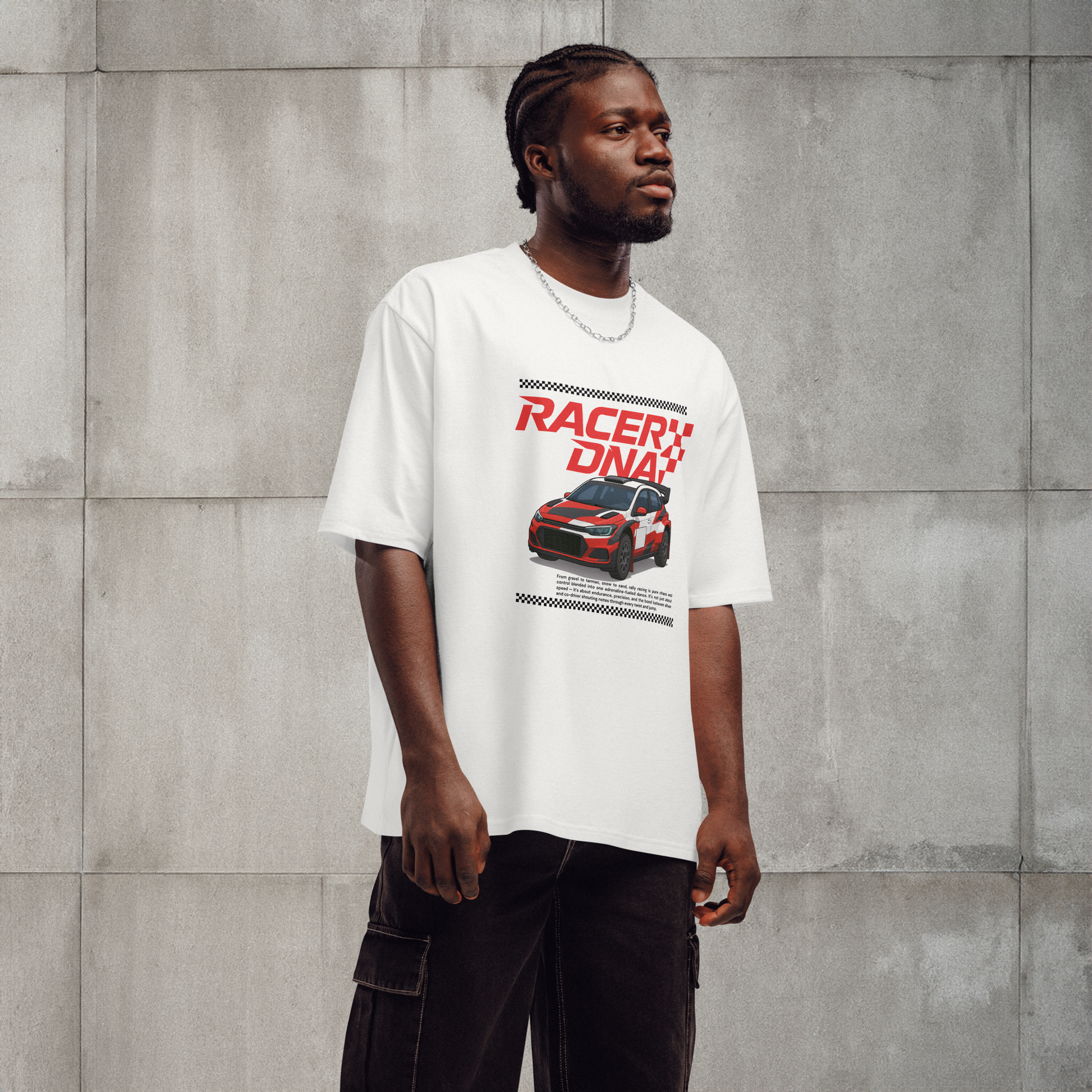 RacerDNA™ Oversized Heavyweight T-Shirt (Rally)