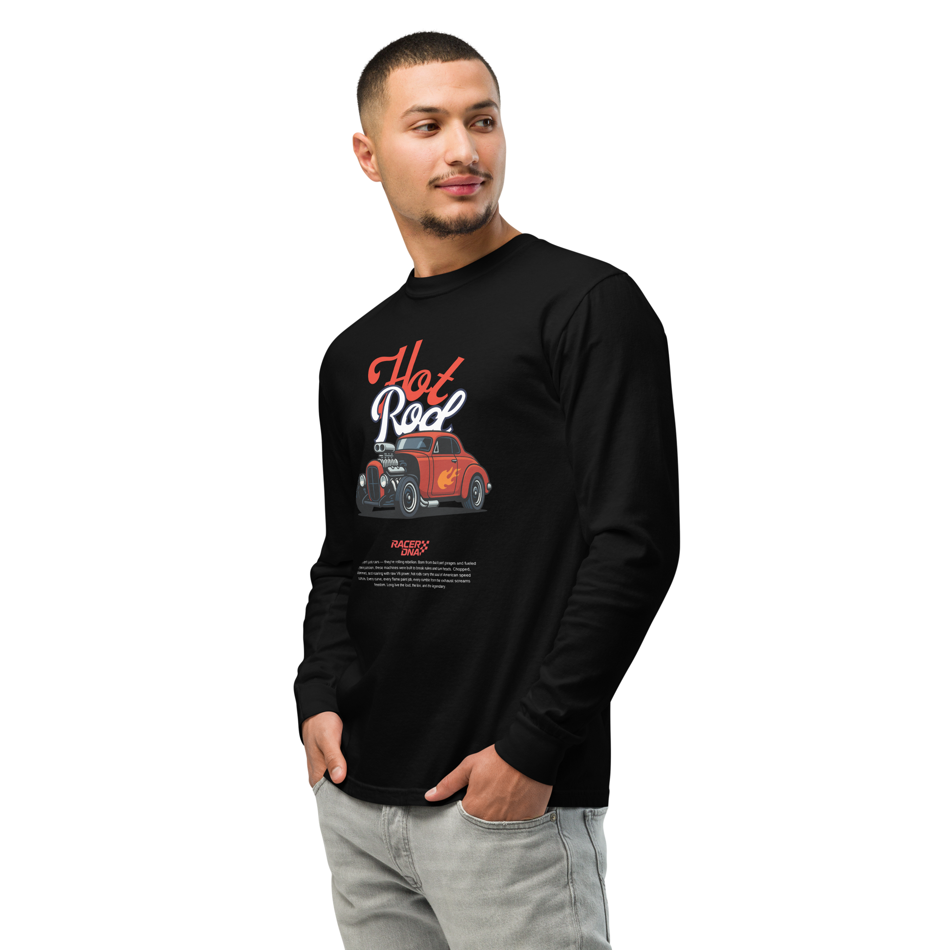 RacerDNA™ x Comfort Colors Heavyweight Long-Sleeve (Scarlet Burnout)
